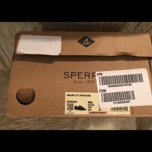 Sperry Top-Sider Black Leather Sailor Sneakers